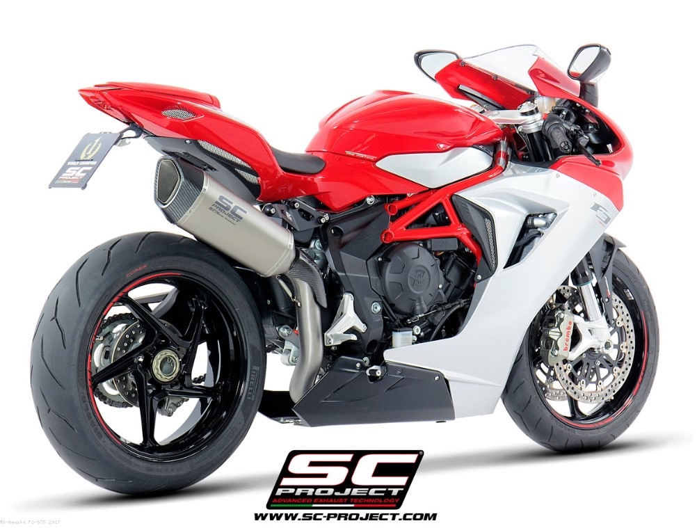 SC-Project SC1-R Carbon Slip-On Race Exhaust | MV Agusta F3